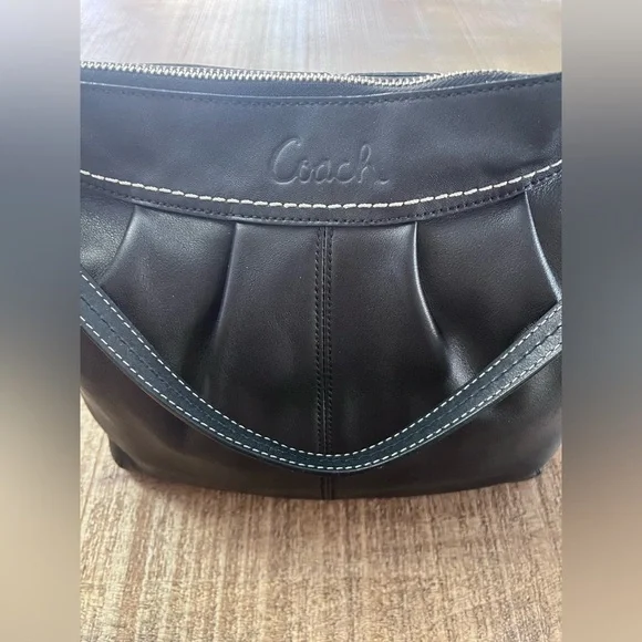 Coach Black Leather Bag F13764 - Picture 3 of 16